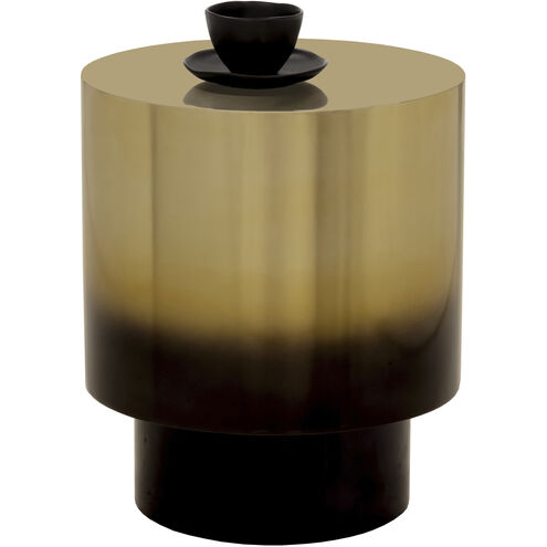 Frida 21.25 X 18 inch Antique Brass / Black / Antique Brass End Table